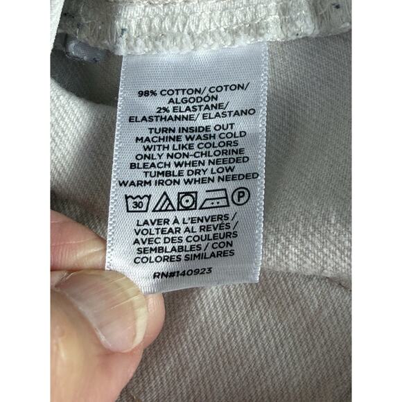 LOFT Size 6 28 Cream Natural The Girlfriend Denim Jeans Utility Classic Autumn - Picture 14 of 14